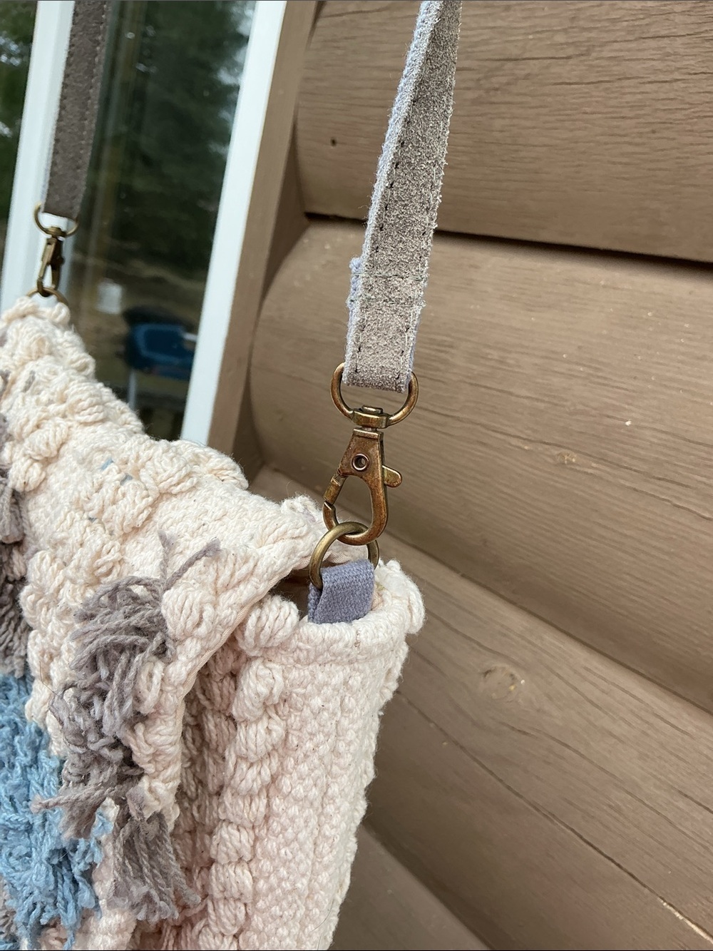 Chloe & Lex Boho Crochet Crossbody Tassel Bag Festival Coastal Cowgirl Anthro - Picture 8 of 16
